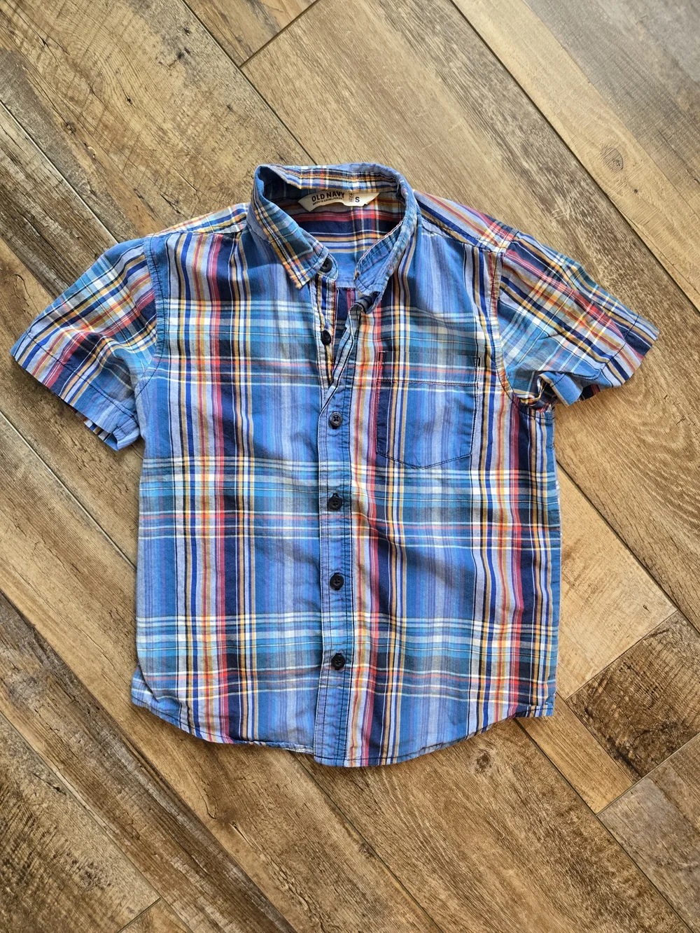Boys Size 7 Small Shirts Bundle Lot of 5 Ralph Lauren Old Navy OshKosh Plaid Str